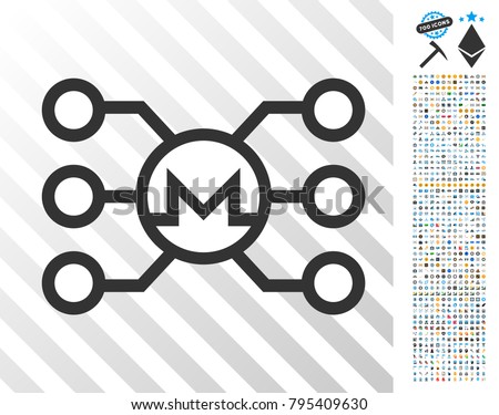 Monero Masternode Links Pictograph 7 Hundred Stock Vector Royalty - 